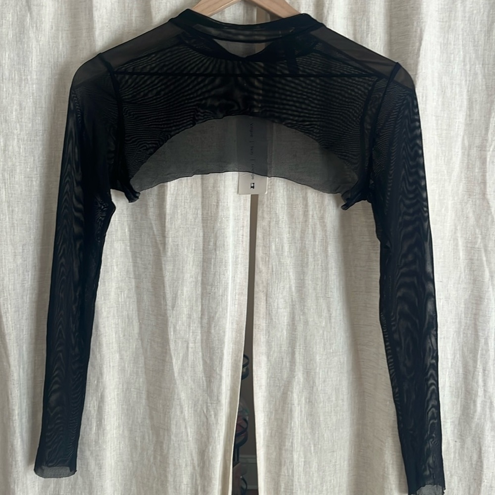 NWT Mesh Longsleeve Bolero Layering Top